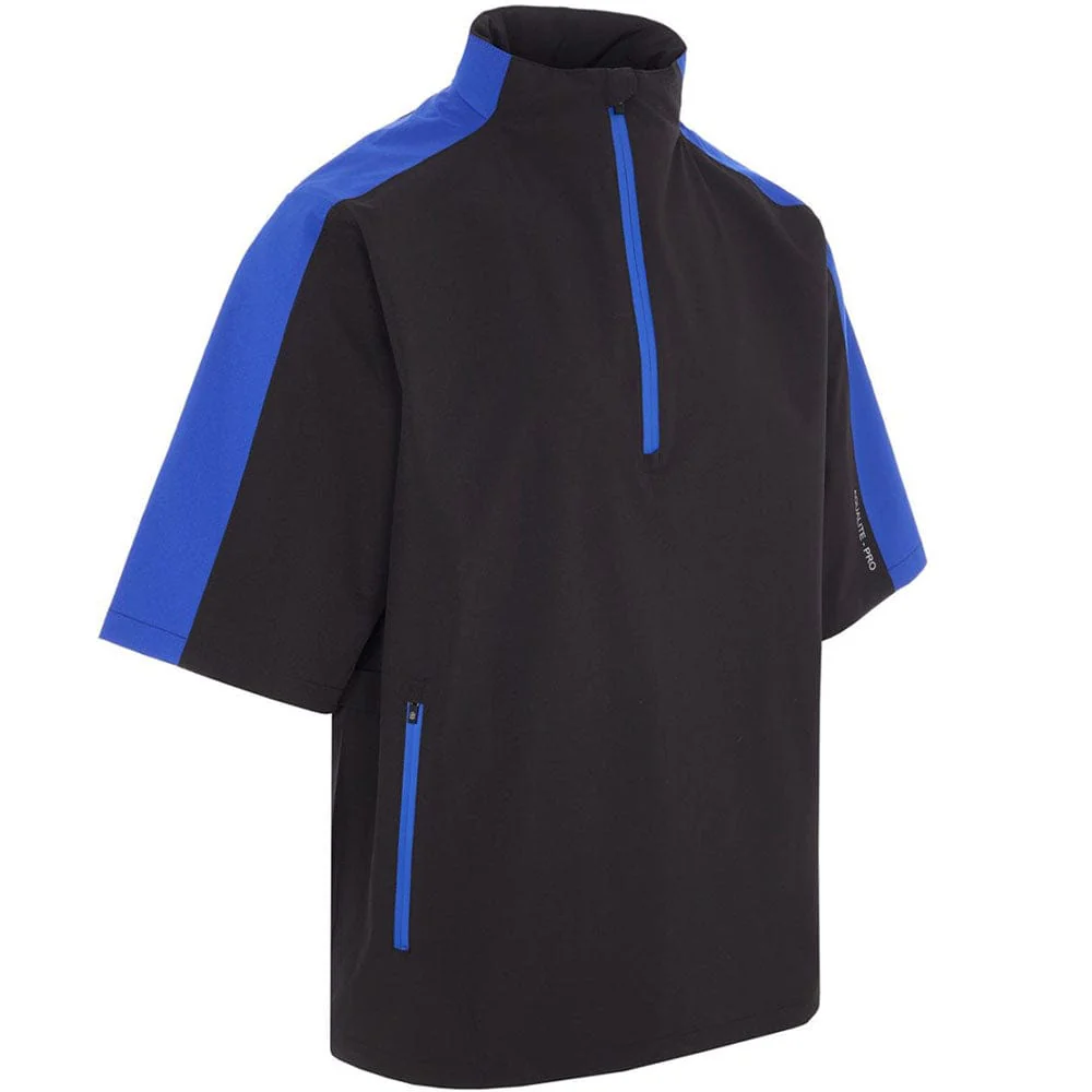 ProQuip Aqualite Pro 1/2 Sleeve Waterproof Rain Suit - Black/Magnetic Blue - Image 2