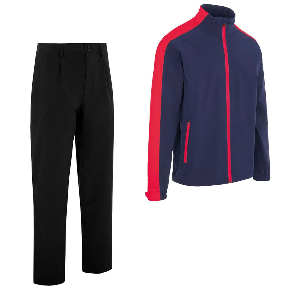 ProQuip Aqualite Pro Rain Waterproof Suit - Navy/Red/Black