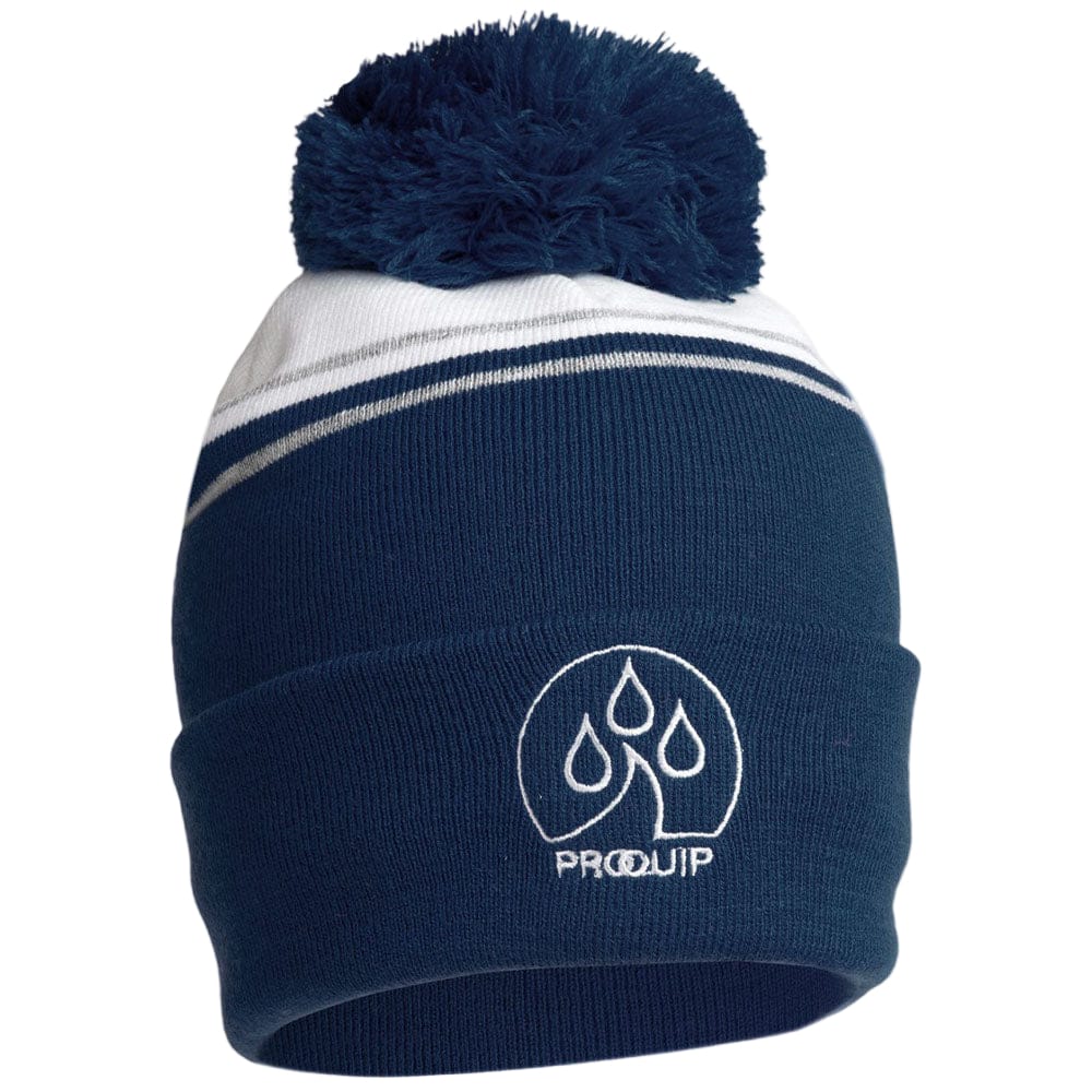 ProQuip Bobble Hat Fleece Lined - Navy/White - Image 3