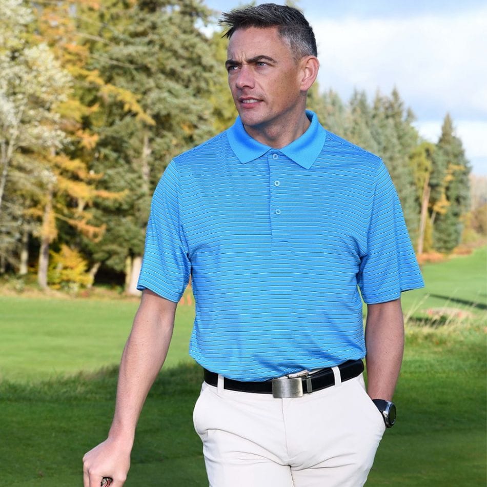 ProQuip Pro Tech Feeder Stripe Polo 3 Pack - Blue/Fushia/Porcelain - Image 4