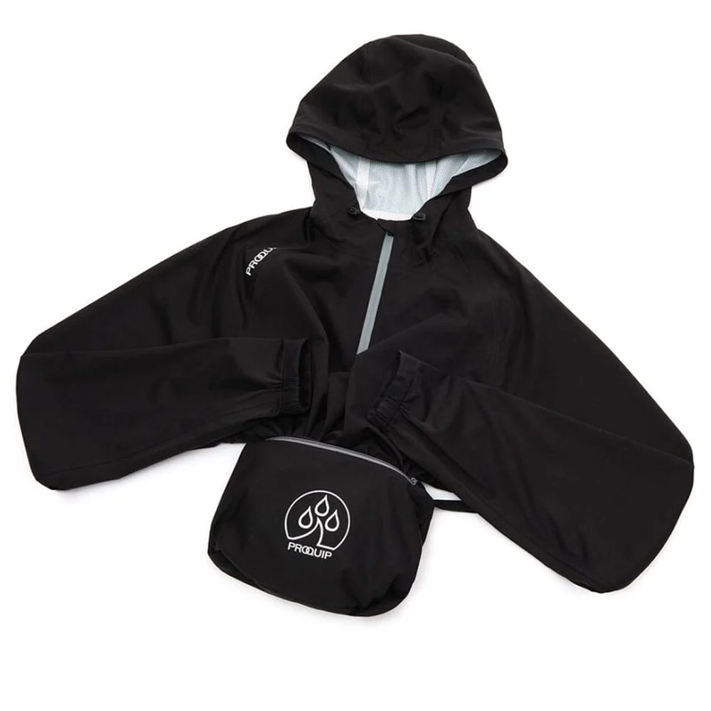 ProQuip ProPac Lite Hooded Packable Waterproof Jacket - Black/Quiet Shade - Image 4