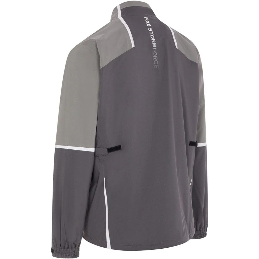 ProQuip Stormforce Pro PX8 Waterproof Suit - Grey + Black - Image 3