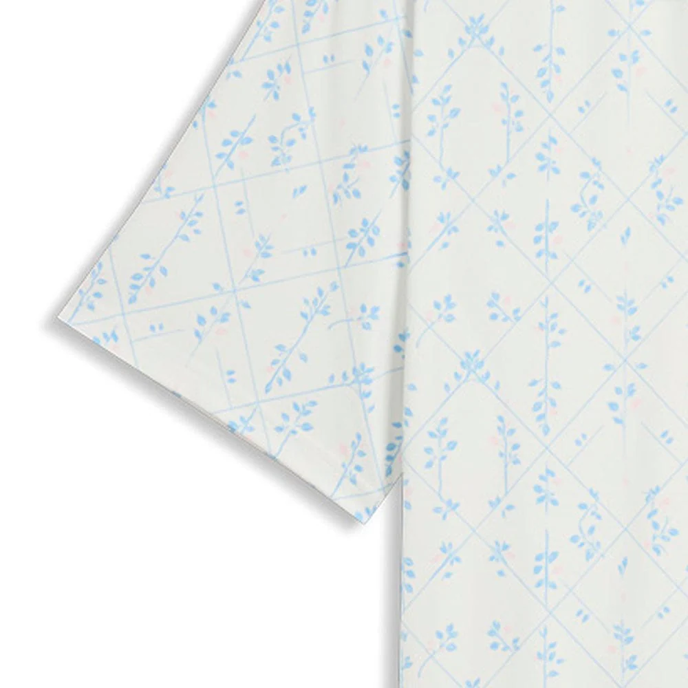 Puma Cloudspun Argyle Bloom Polo Shirt - Warm White/Team Light Blue - Image 4