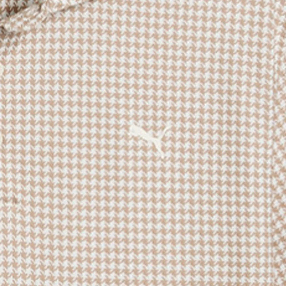 Puma Cloudspun Mono Check Polo Shirt  - White Glow/Ice Coffee - Image 5
