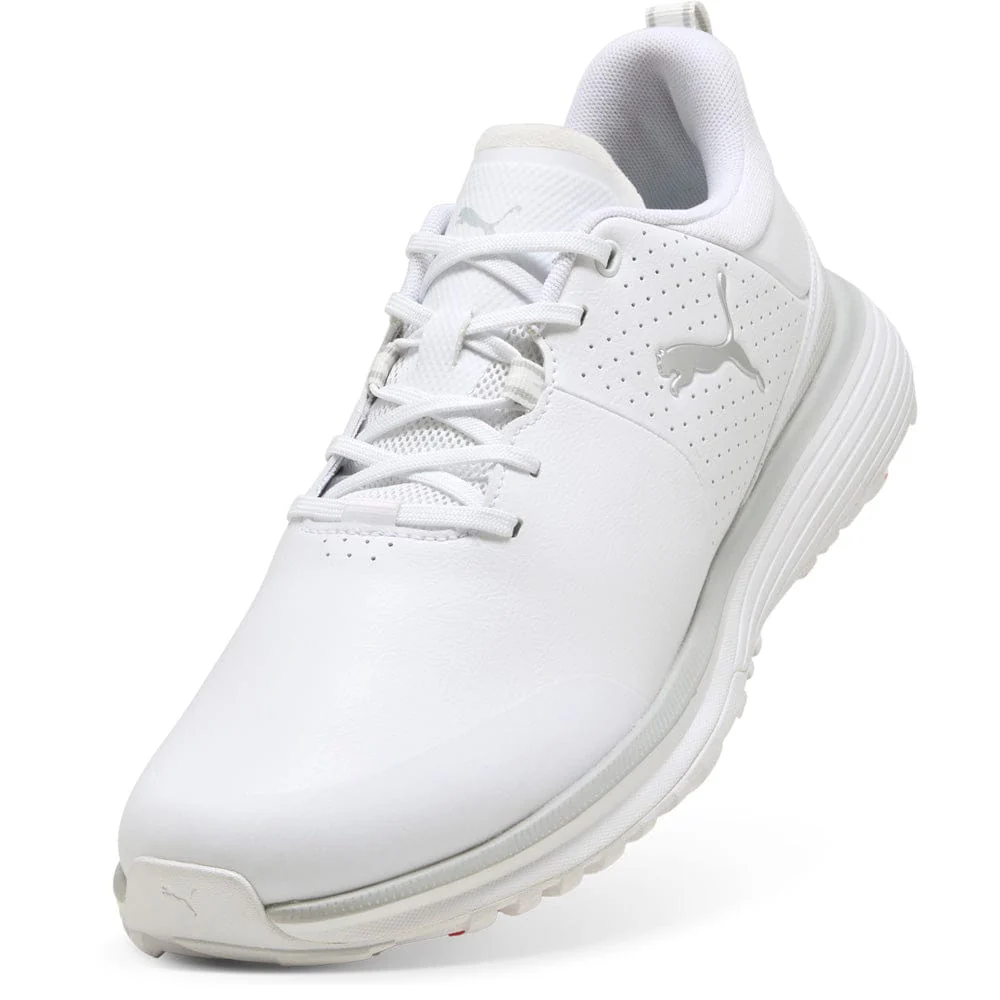 Puma Fusion Grip ST Waterproof Spiked Shoes - Puma White/Puma Silver/Ash Gray - Image 4