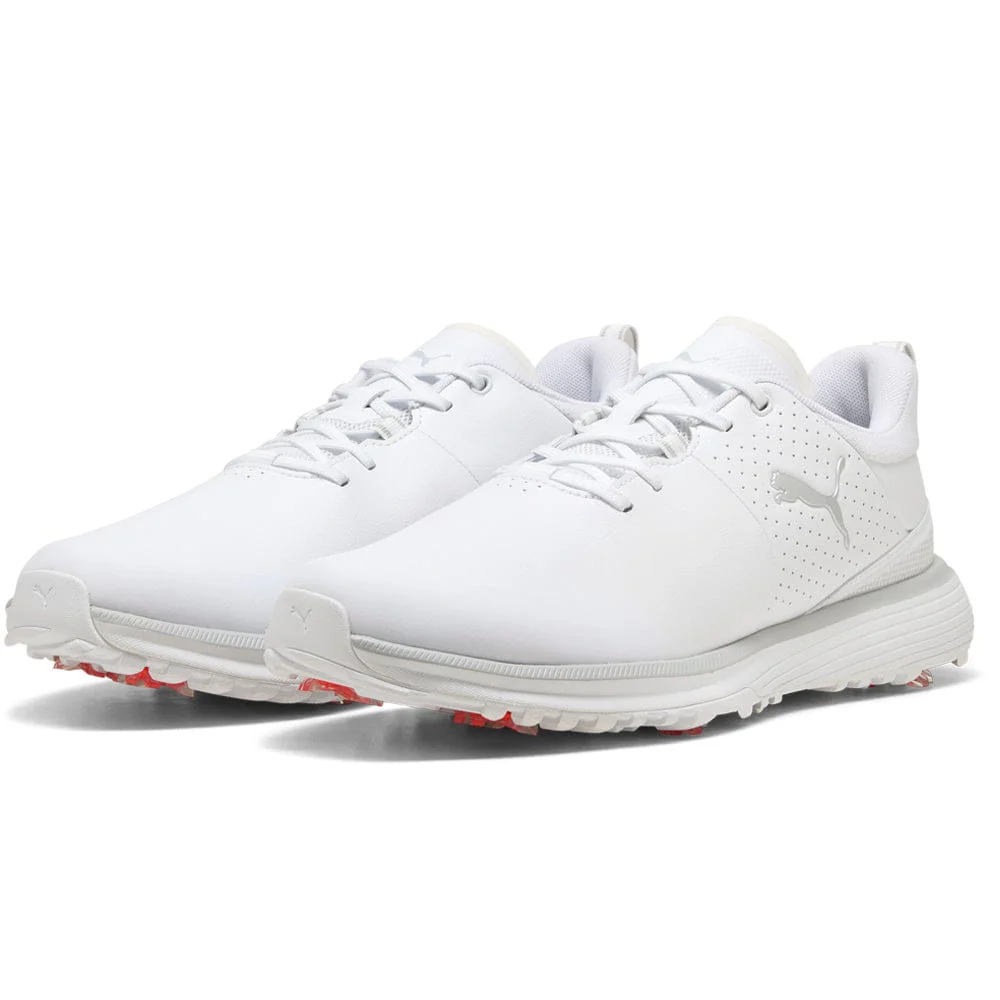 Puma Fusion Grip ST Waterproof Spiked Shoes - Puma White/Puma Silver/Ash Gray - Image 6