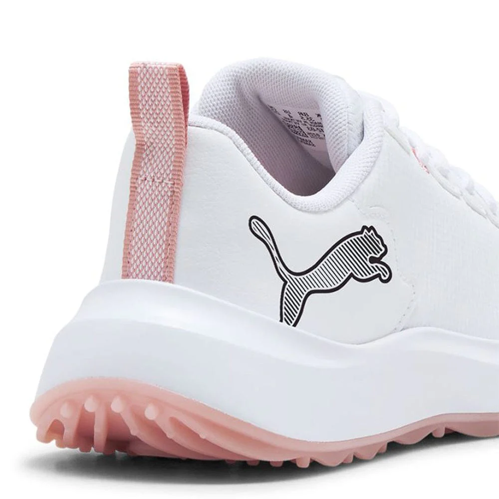 Puma Gruve Sport Junior Waterproof Spikeless Shoes - Puma White/Rosy Outlook/Jasmine Flower - Image 3
