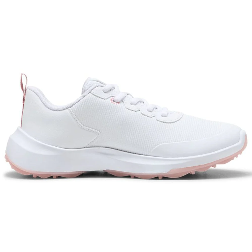 Puma Gruve Sport Junior Waterproof Spikeless Shoes - Puma White/Rosy Outlook/Jasmine Flower - Image 5