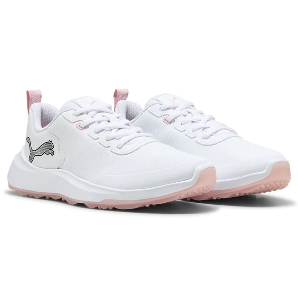 Puma Gruve Sport Junior Waterproof Spikeless Shoes - Puma White/Rosy Outlook/Jasmine Flower - Image 6