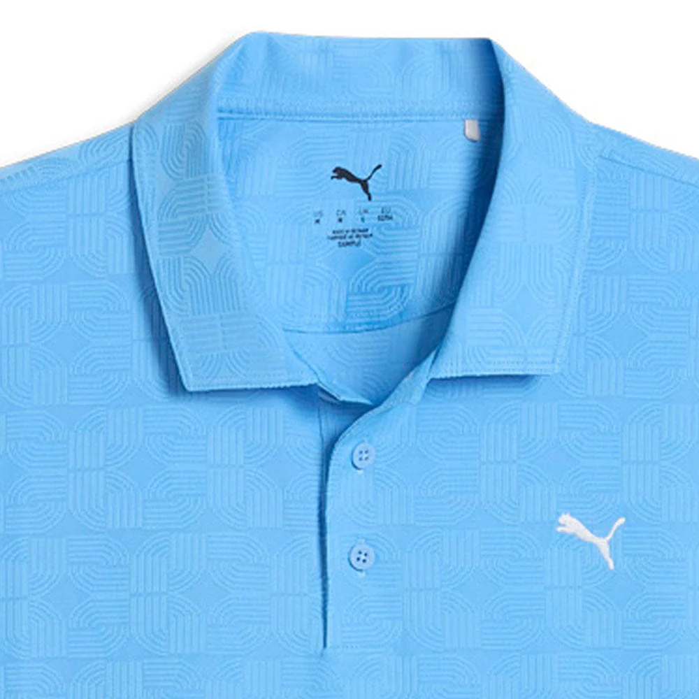 Puma MATTR Deco Jacquard Polo Shirt  - Team Light Blue - Image 3