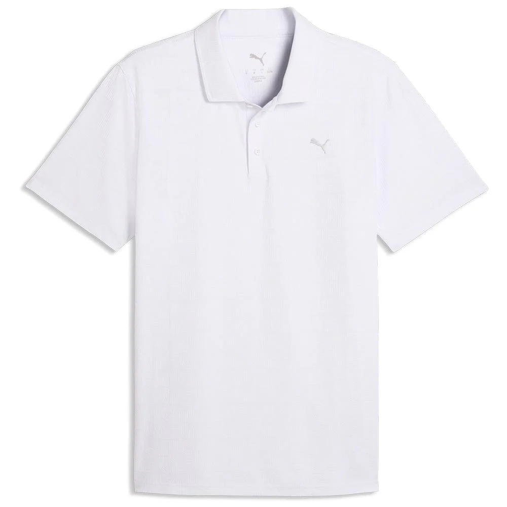 Puma MATTR Deco Jacquard Polo Shirt - White Glow