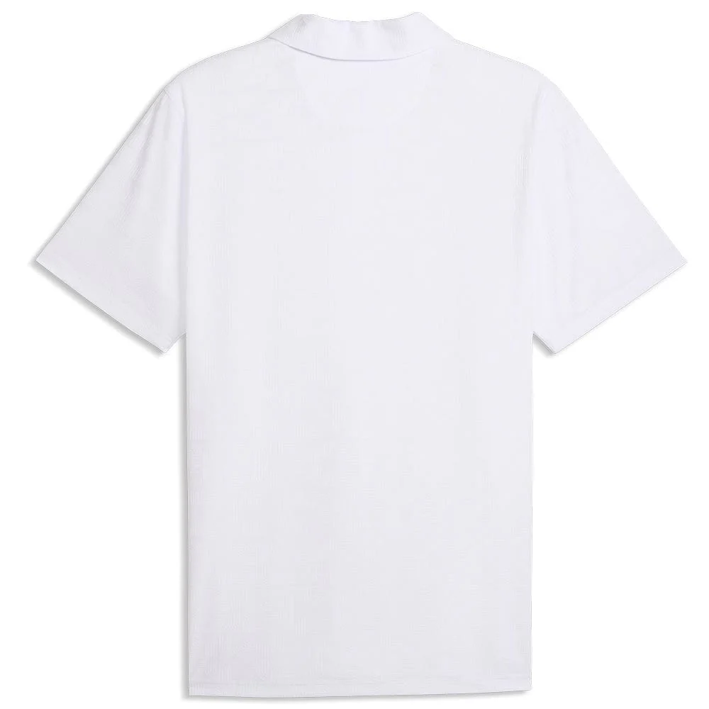 Puma MATTR Deco Jacquard Polo Shirt - White Glow - Image 2