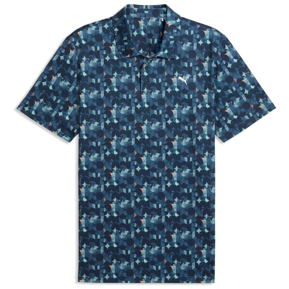 Puma MATTR Deco Polo Shirt - Deep Navy/Mint Jelly