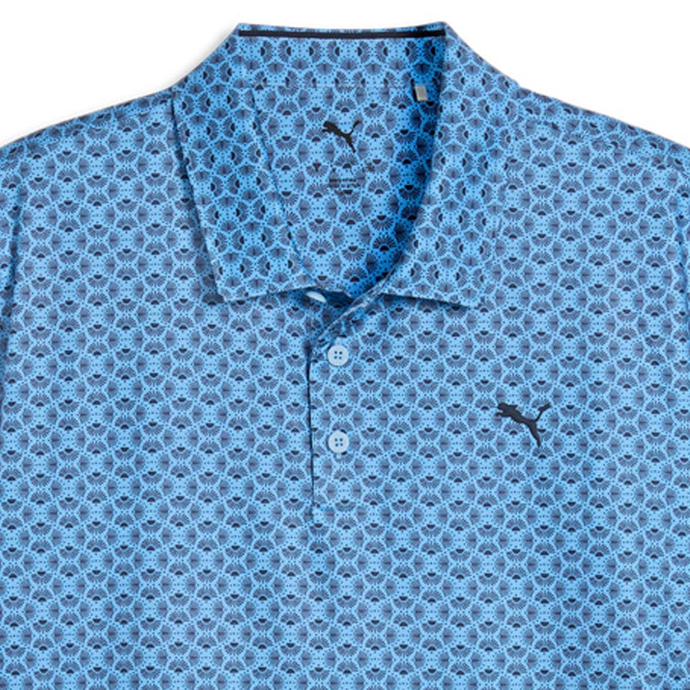 Puma MATTR Scallop Polo Shirt  - Team Light Blue/Deep Navy - Image 3