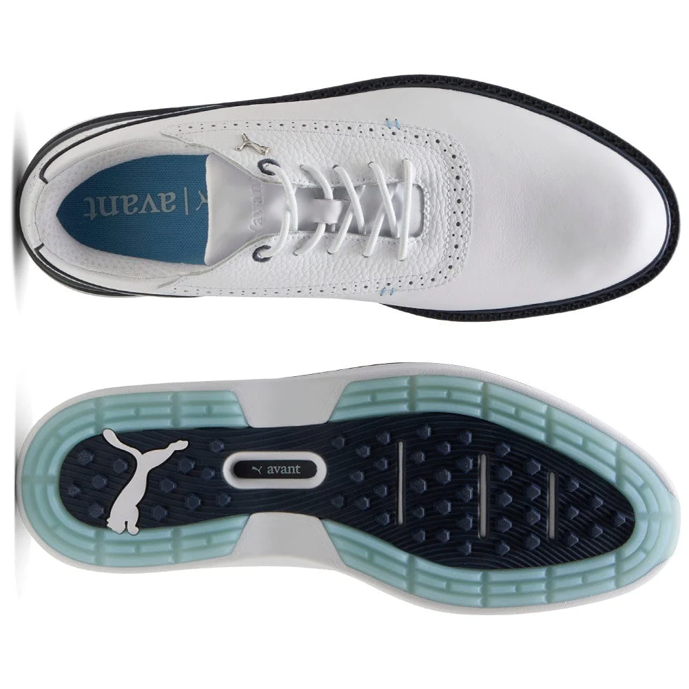 Puma Avant 2.0 Waterproof Spikeless Shoes - Puma White/Deep Navy/Spring Blue - Image 2