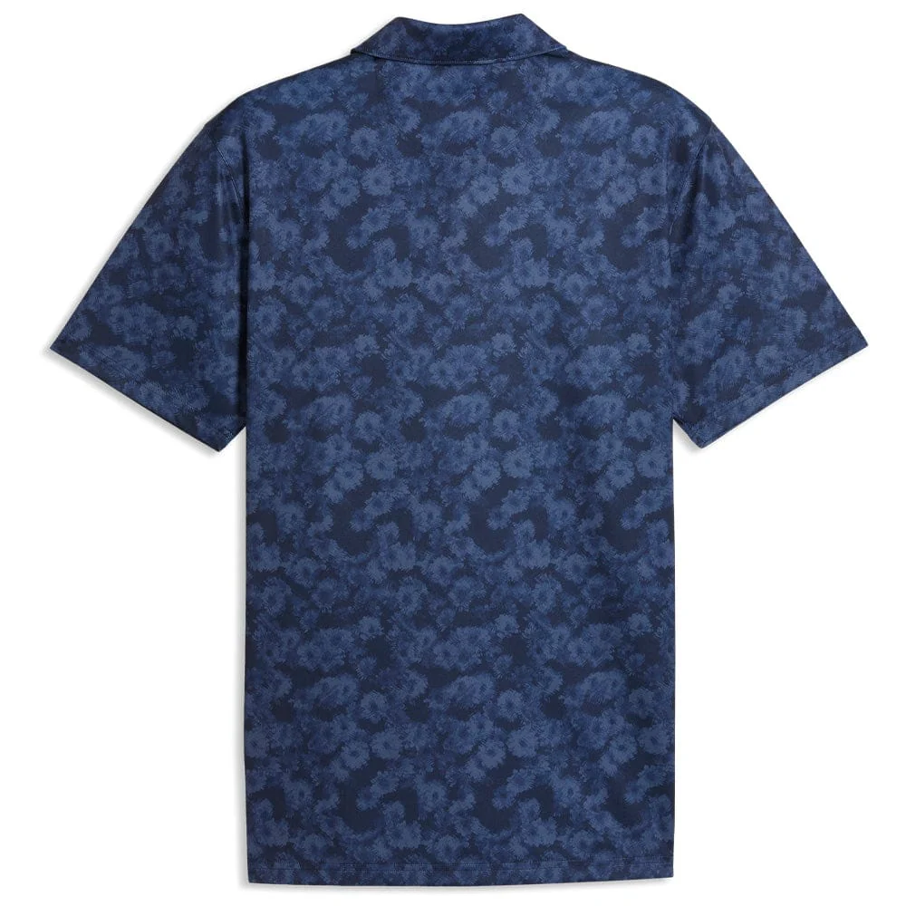 Puma Pure 2.0 Floral Polo Shirt - Deep Navy - Image 2
