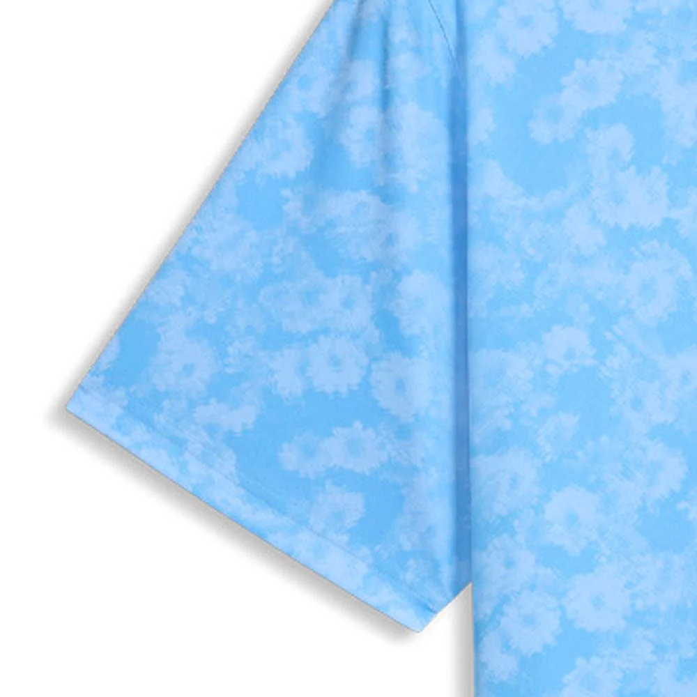 Puma Pure 2.0 Floral Polo Shirt - Team Light Blue - Image 3