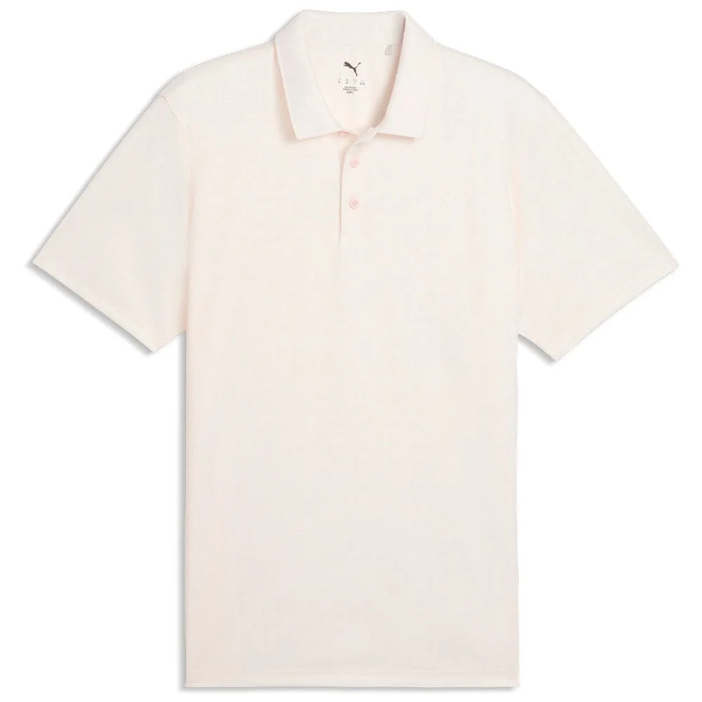 Puma Pure 2.0 Geo Diamond Polo Shirt - Warm White/Rose Blossom