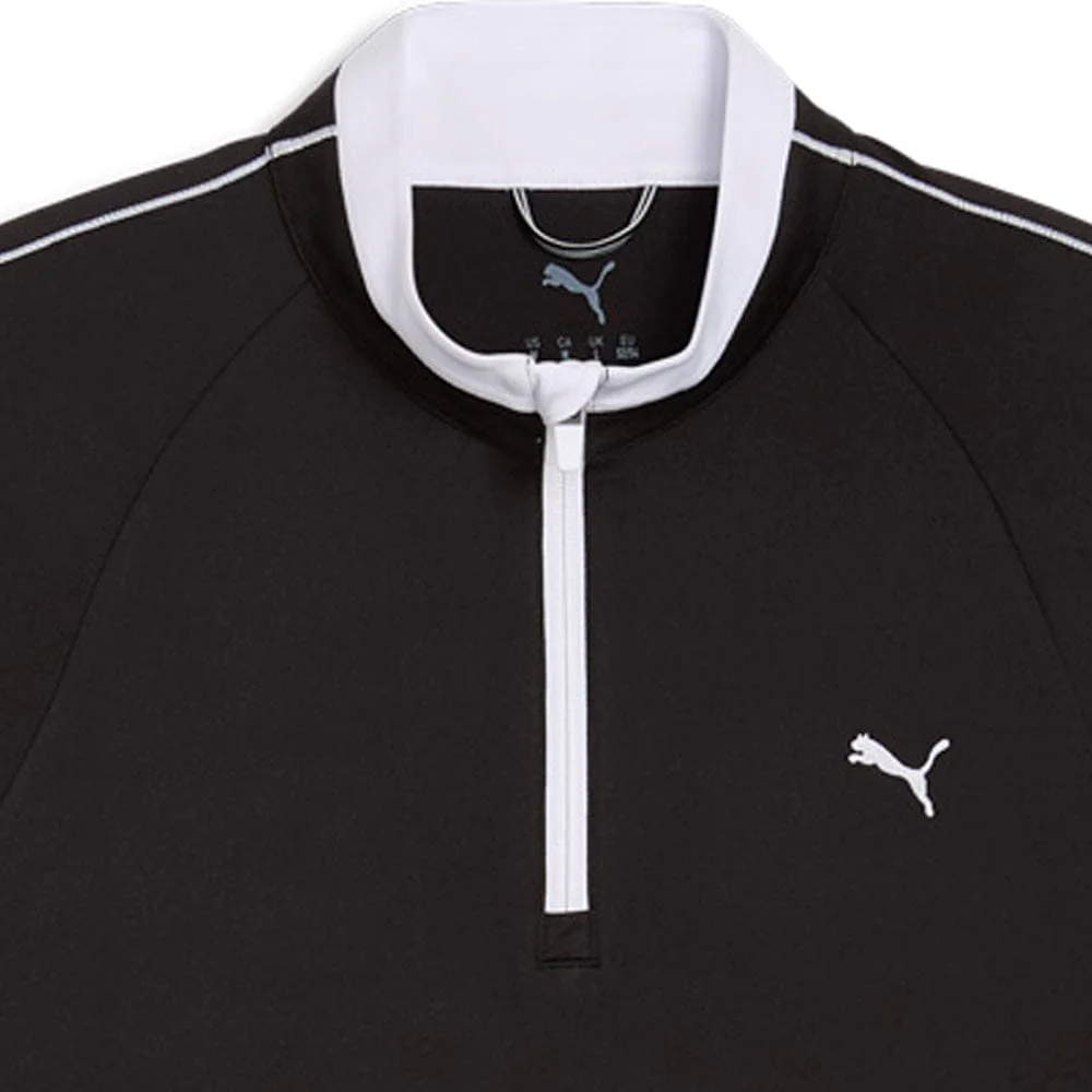 Puma Pure 3.0 1/4 Zip Pullover - Puma Black/White Glow - Image 3