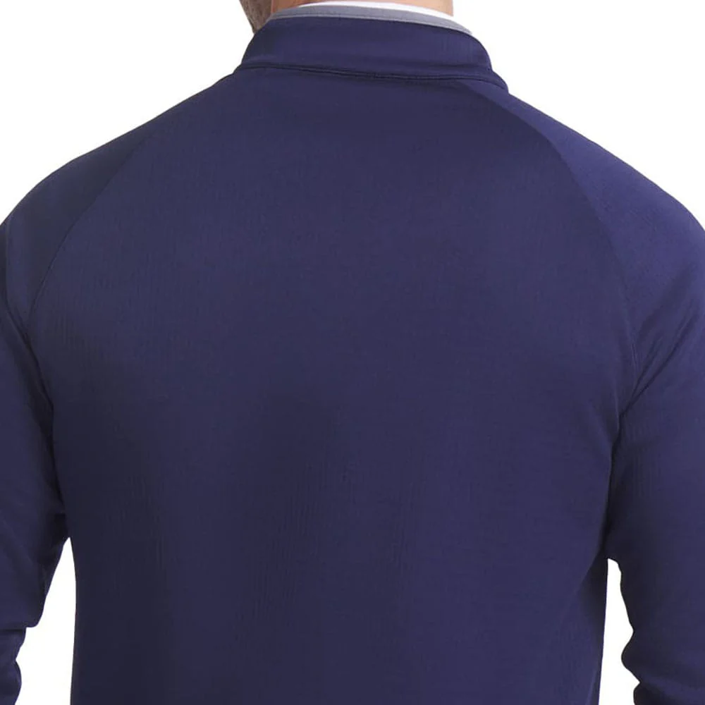 Puma Waffle Fleece 1/4 Zip Pullover - Deep Navy - Image 4