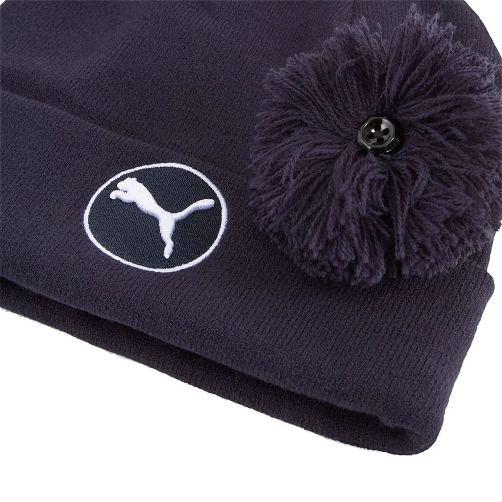 Puma WRMLBL Removable Pom Beanie - Deep Navy - Image 4