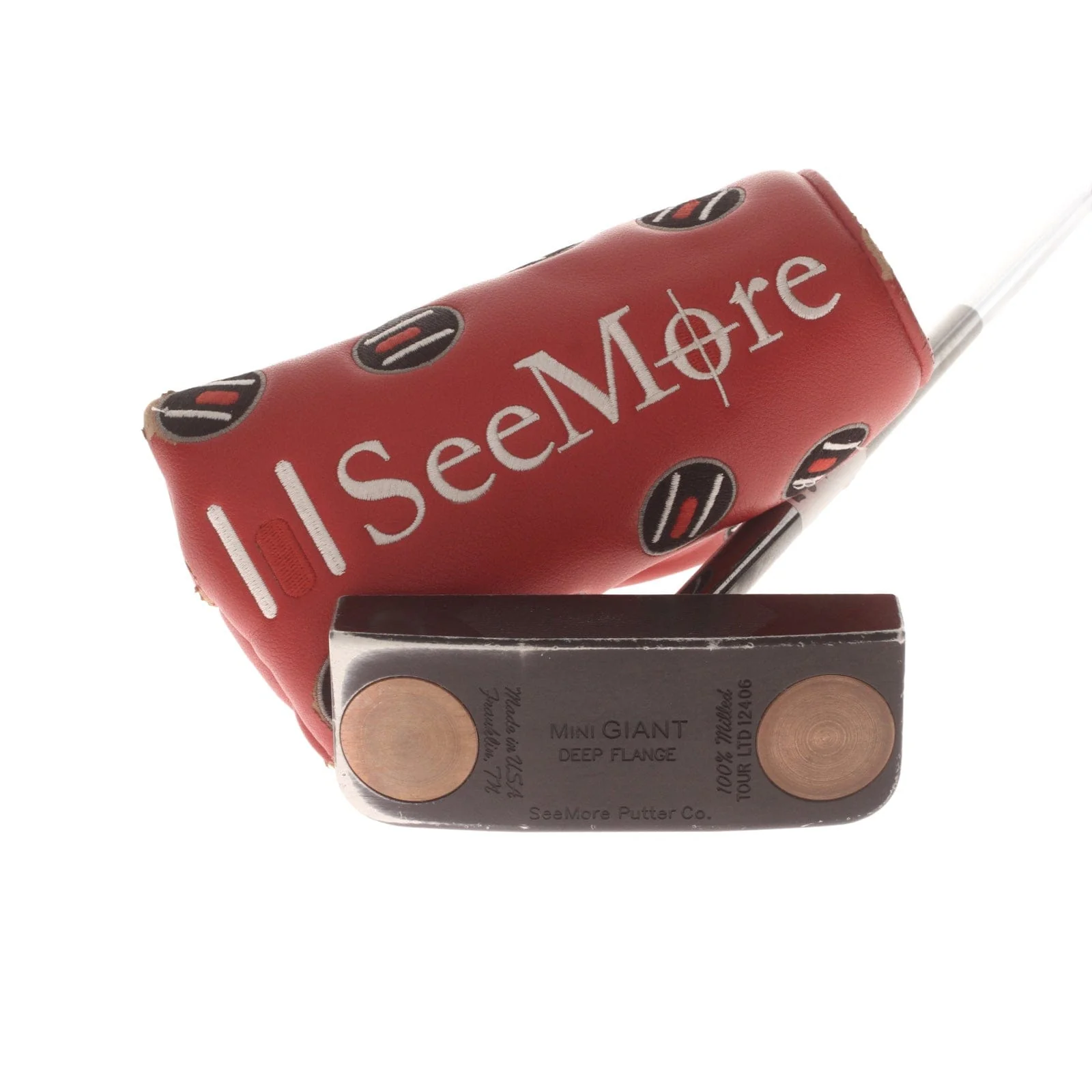 SeeMore Mini Giant Deep Flange Ladies Right Hand Putter 32" Mallet - Golf Pride Reverse Taper