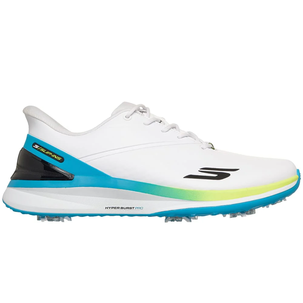Skechers Blade Tour Slip Ins Waterproof Spiked Shoes - White/Black/Multi