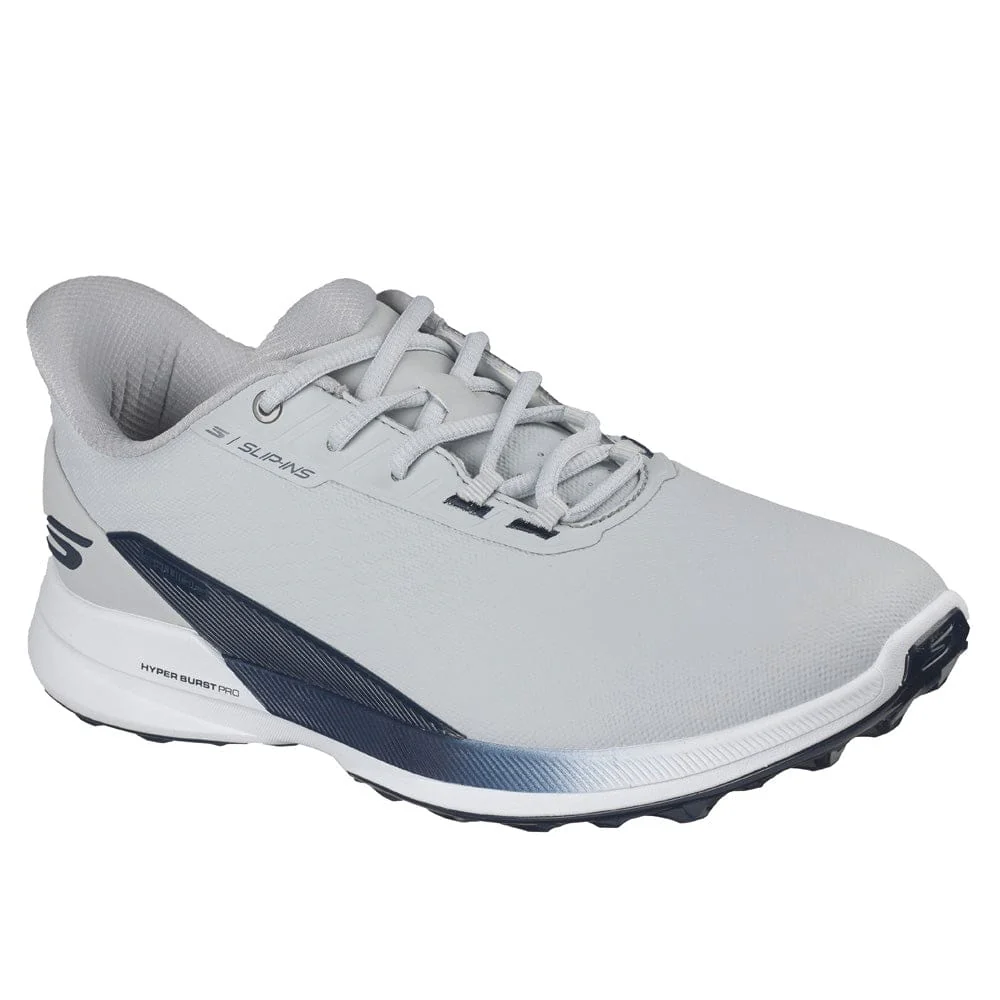Skechers Pure Slip Ins Waterproof Spikeless Shoes - Grey/Navy - Image 3