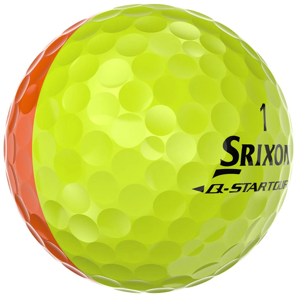 Srixon Q-Star Tour 6 Divide Golf Balls - Yellow/Orange - 12 Pack - Image 3