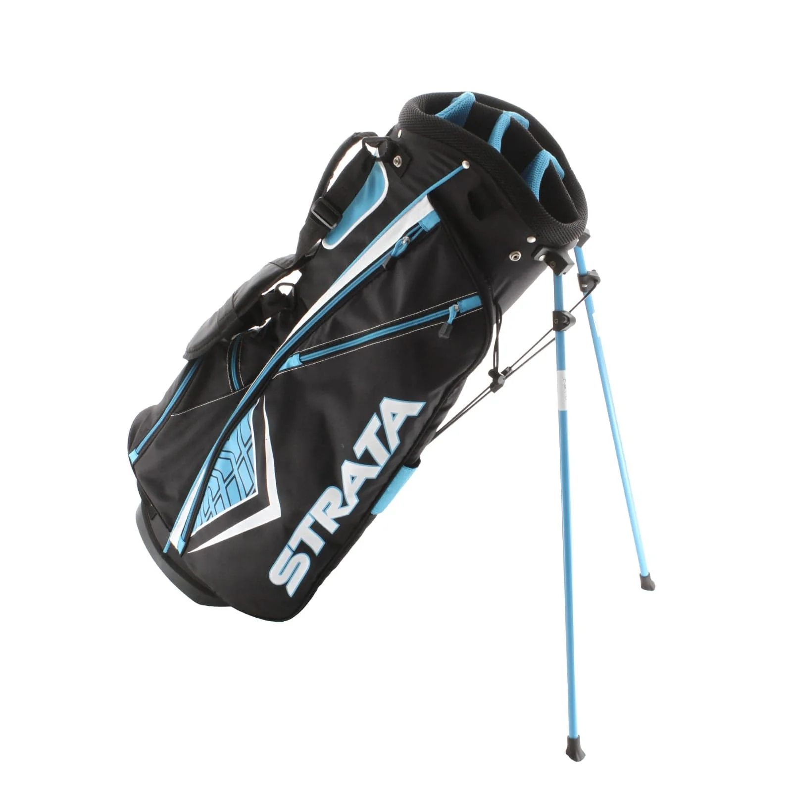 Strata Stand Bag - Black/White/Blue