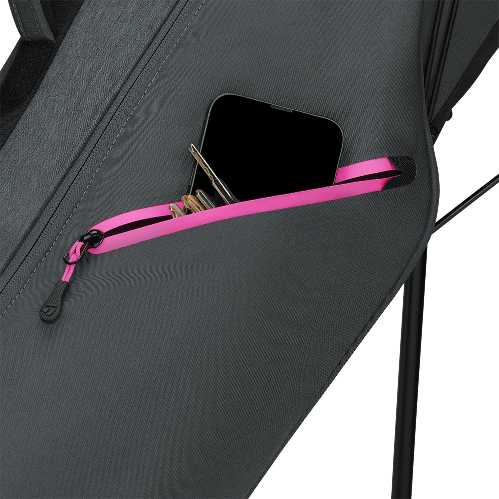 TaylorMade Flextech Carry Stand Bag - Grey/Neon Pink - Image 5