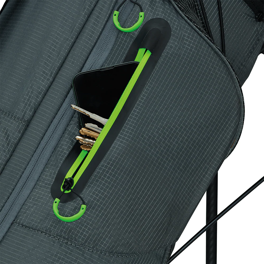 TaylorMade Flextech Superlite Stand Bag - Grey/Neon Green - Image 3
