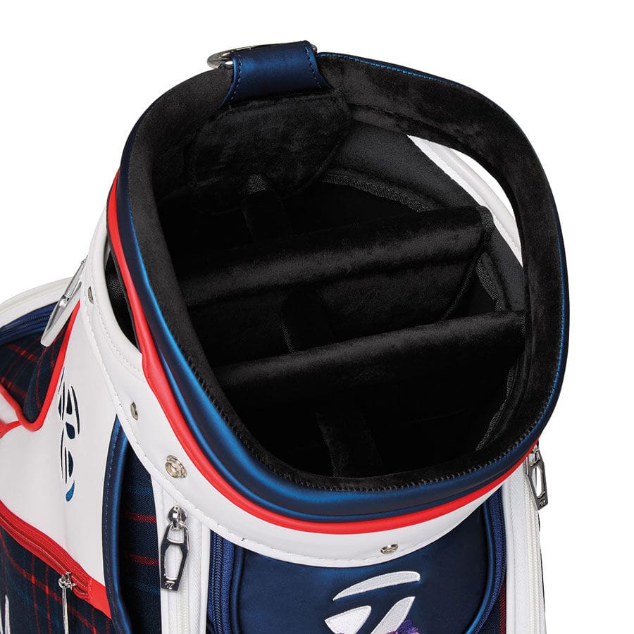 TaylorMade Ltd Edition Patriotic Plaid Staff Bag - Navy/White/Red - Image 2
