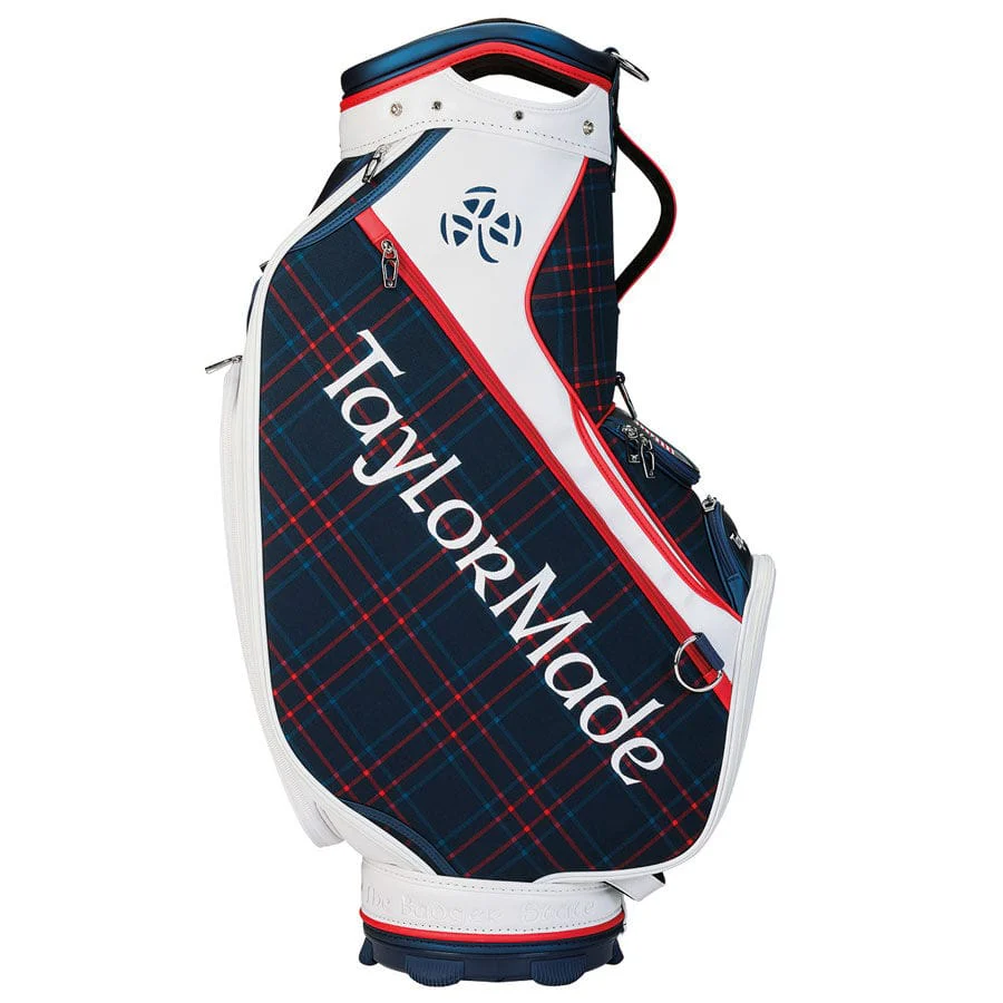 TaylorMade Ltd Edition Patriotic Plaid Staff Bag - Navy/White/Red - Image 3