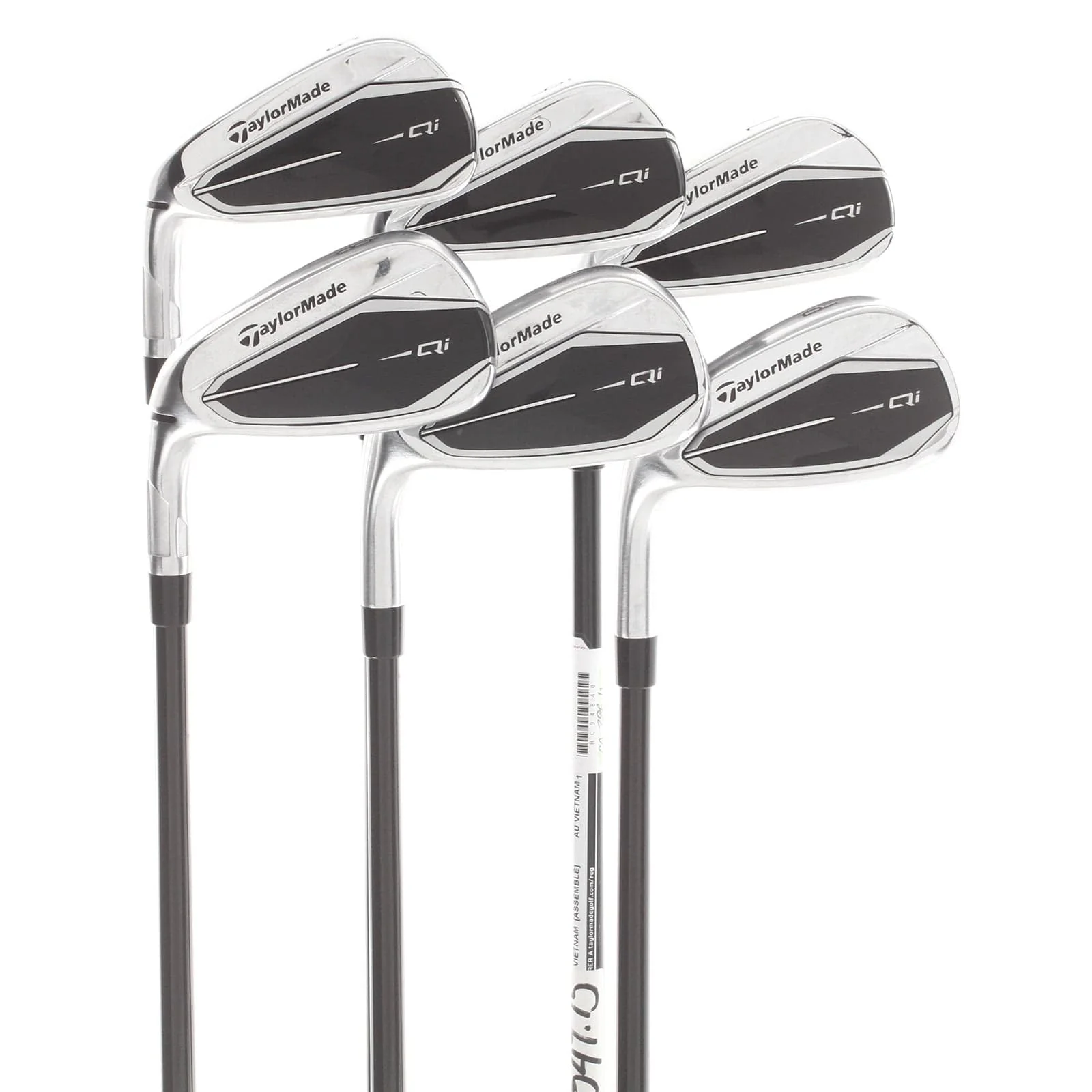TaylorMade Qi Graphite Mens Left Hand Irons 5-PW Regular - Fujikura Ventus TR Blue 6-R