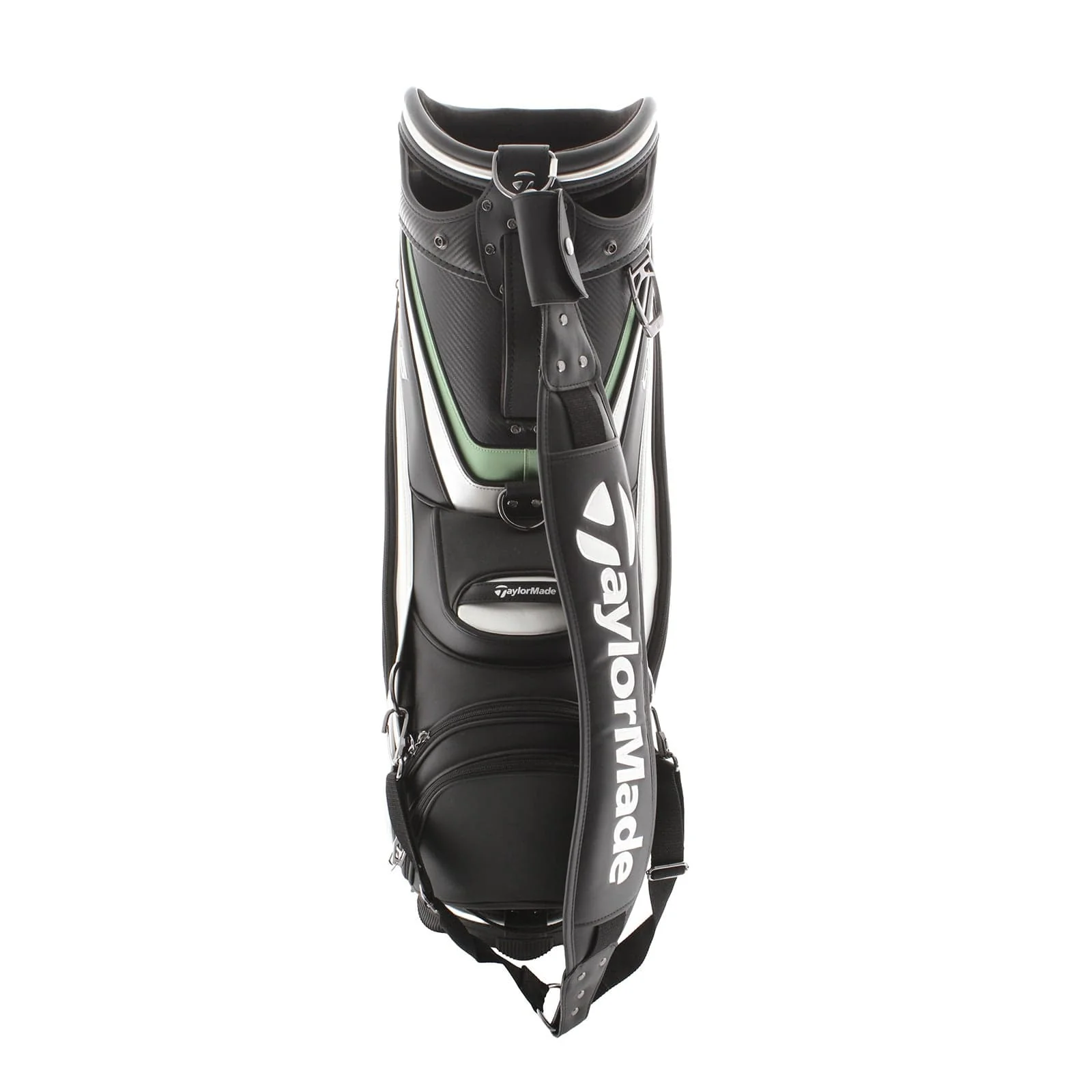 TaylorMade Qi35 Tour Bag - Black/White/Silver/Green - Image 4