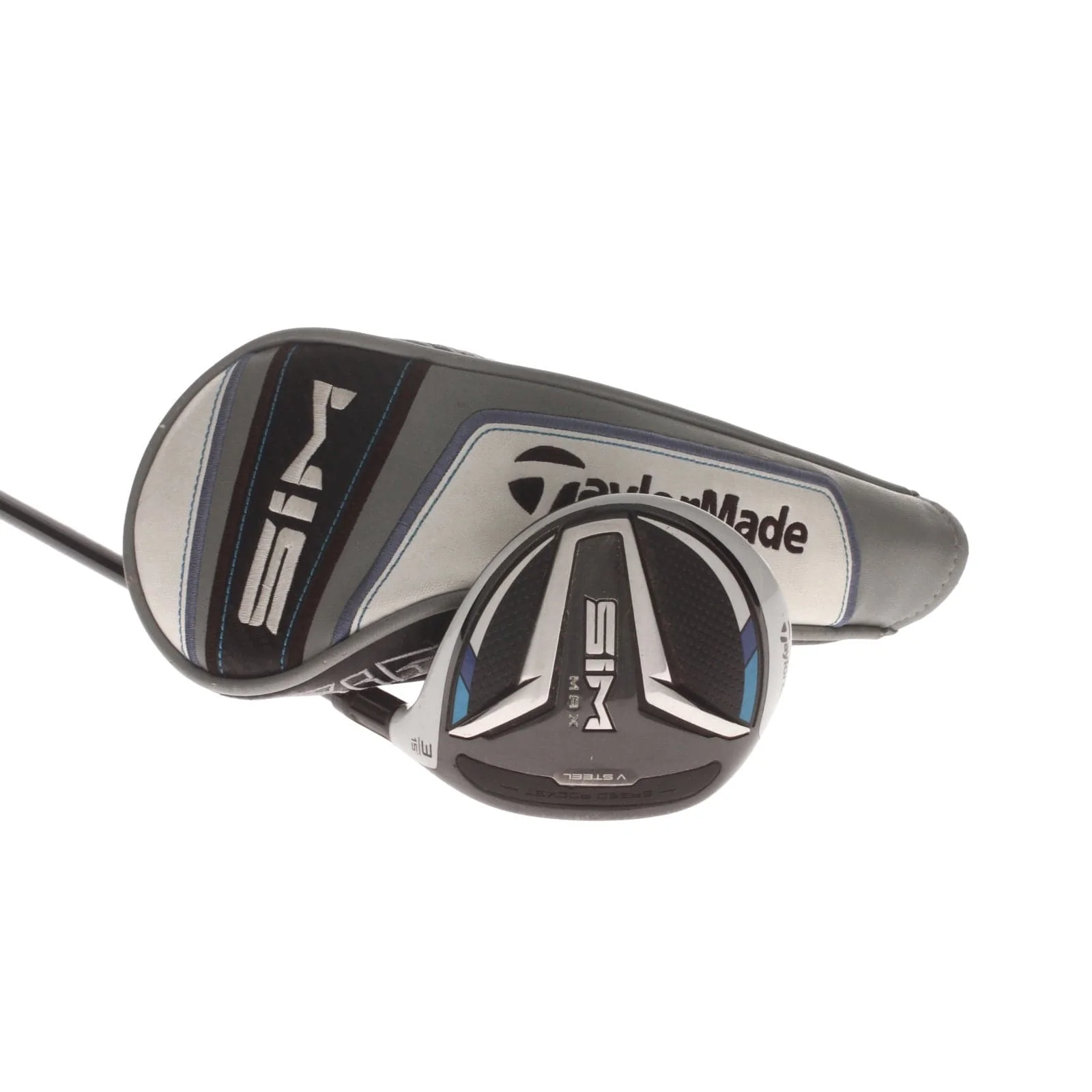 TaylorMade Sim Max Graphite Mens Right Hand Fairway 3 Wood 15* Stiff - Fujikura Ventus Blue 6-S