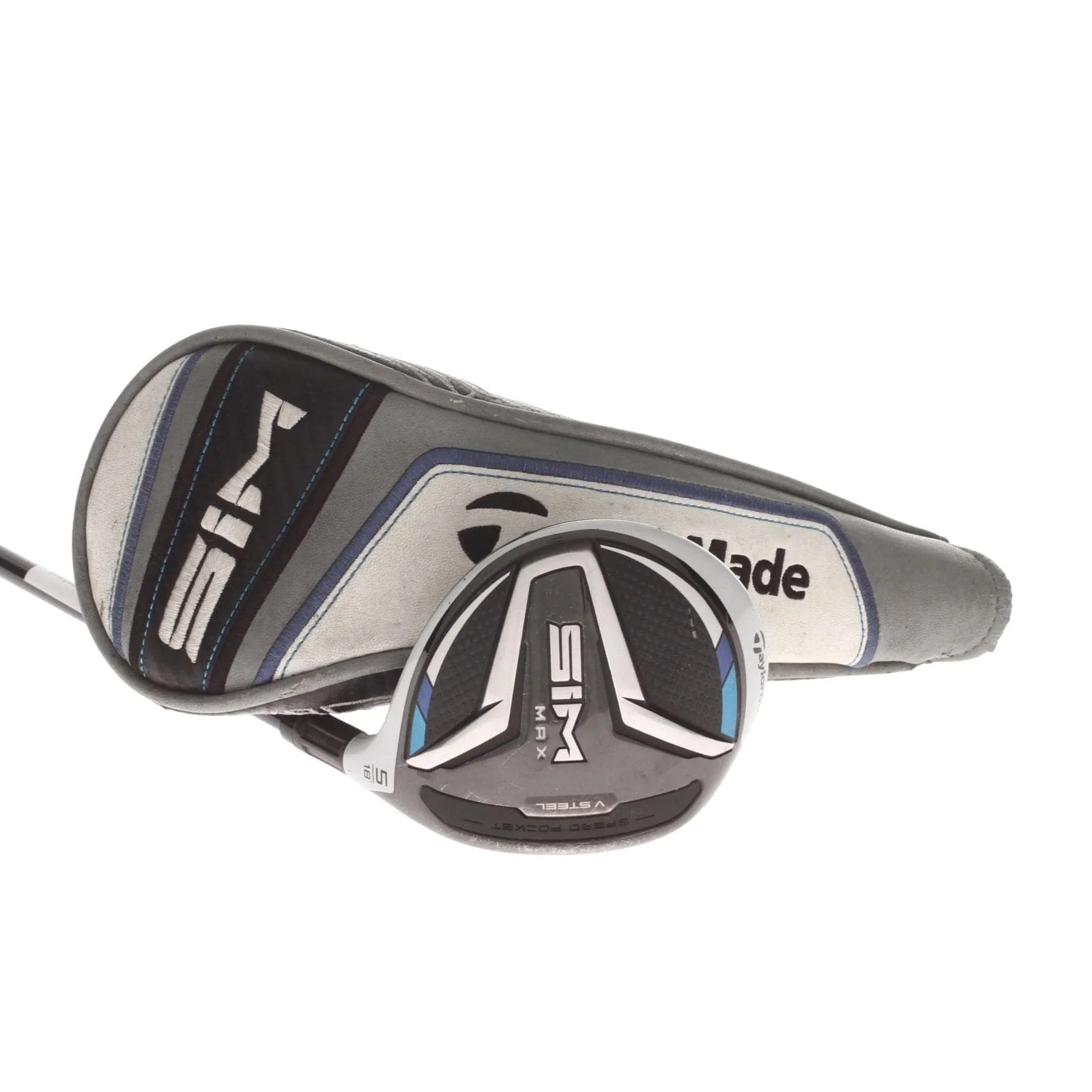 TaylorMade Sim Max Graphite Mens Right Hand Fairway 5 Wood 18* Regular - Fuikura Ventus Blue FW 5-R