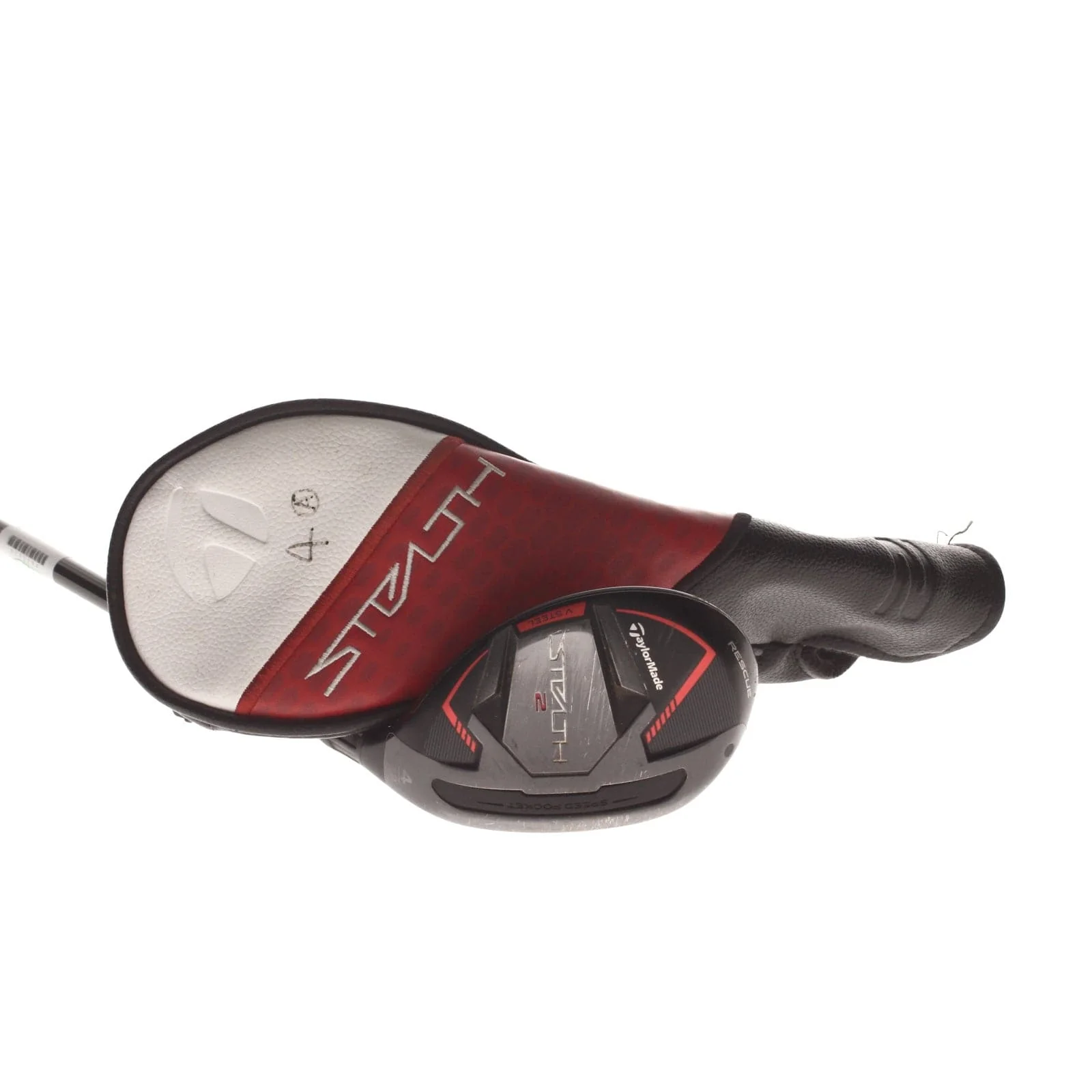 TaylorMade Stealth 2 Graphite Mens Right Hand 4 Hybrid 22* Senior - Fujikura Ventus Red 5-A