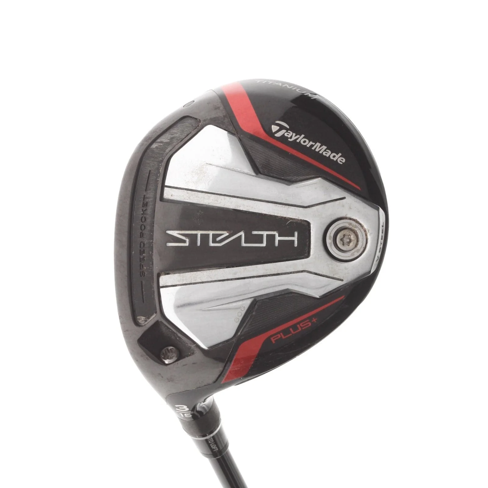 TaylorMade Stealth Plus Graphite Mens Left Hand Fairway 3 Wood 15* Extra Stiff - Hzrdus Smoke Black RDX 6.5 70g