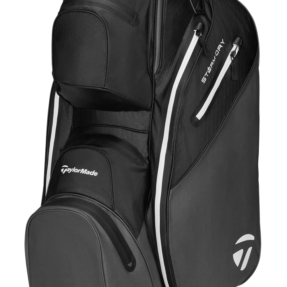 TaylorMade Storm Dry Waterproof Cart Bag - Grey/Black - Image 3