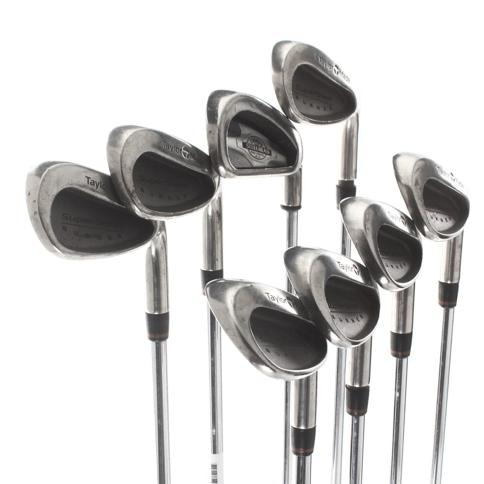 TaylorMade Supersteel Burner Steel Mens Right Hand Irons 4-SW Stiff - TaylorMade Precision Rifle S-90 - Image 2