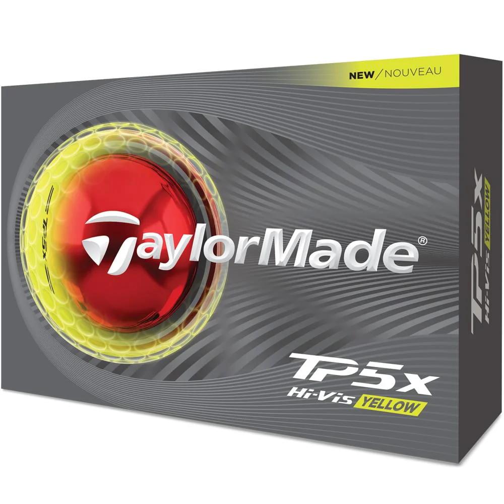 TaylorMade TP5x Golf Balls - Yellow - 12 Pack - Image 4