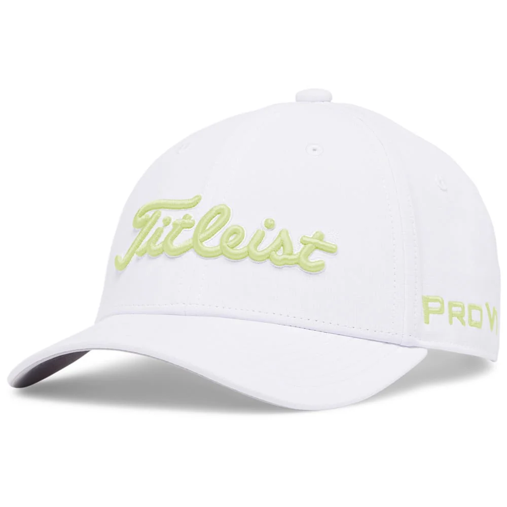 Titleist Junior Tour Performance Cap - White/LightLime