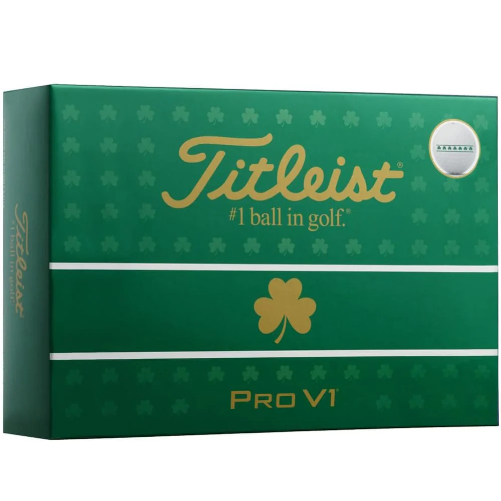 Titleist Pro V1 Ltd Edition Golf Balls - White/Shamrock - 12 Pack - Image 6