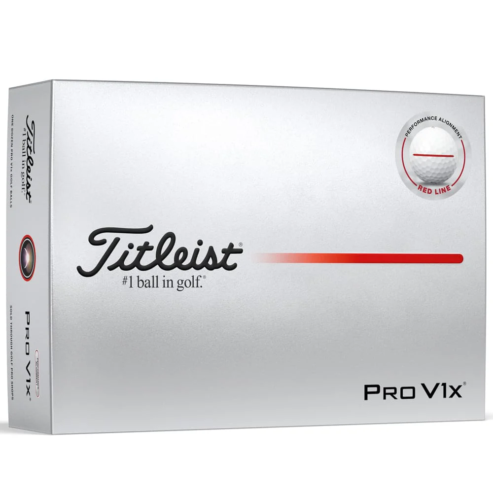 Titleist Pro V1x AIM Performance Alignment Golf Balls - Red - 12 Pack - Image 7