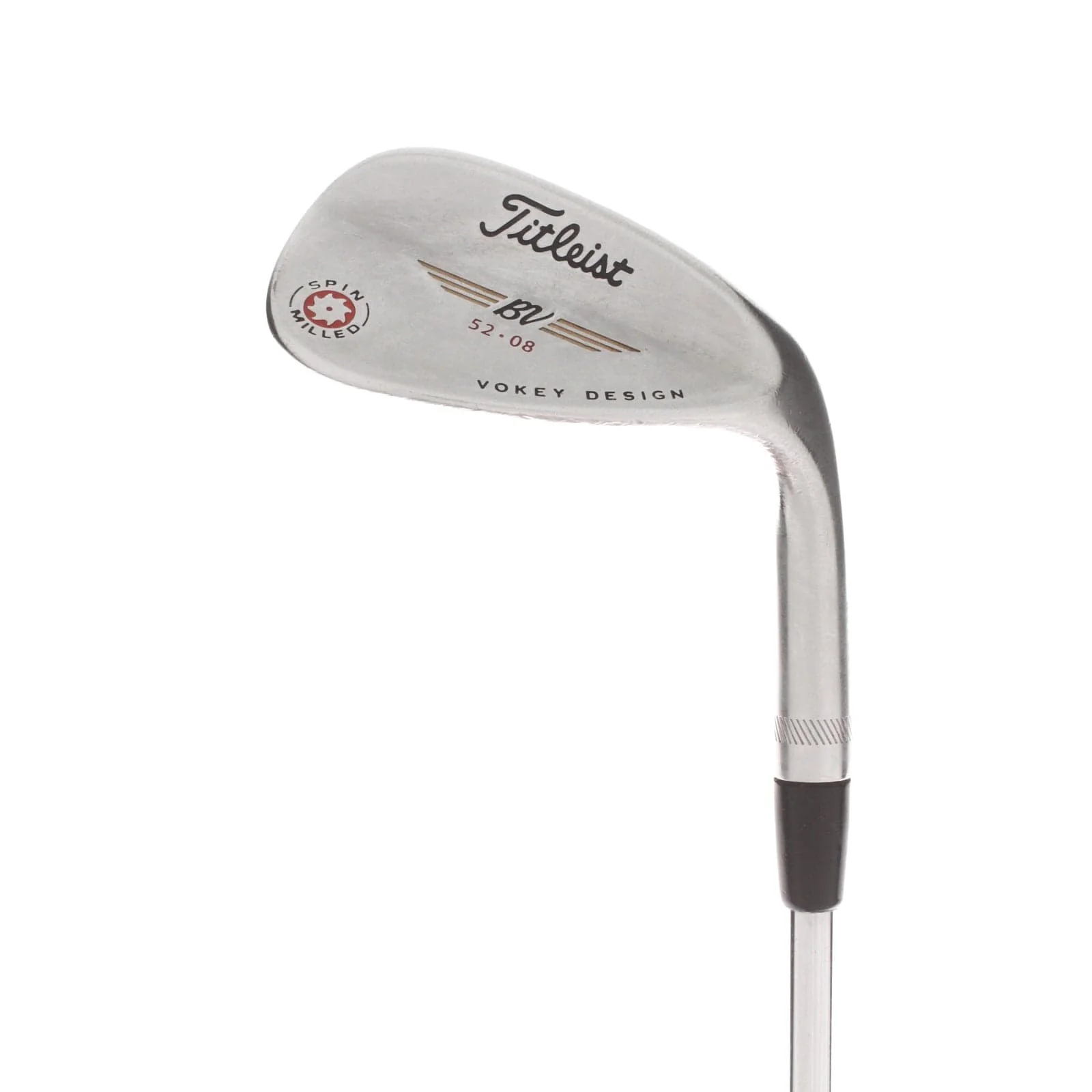 Titleist Spin Milled Steel Mens Right Hand Gap Wedge 52* 8 Bounce Stiff - Dynalite Gold XP S300