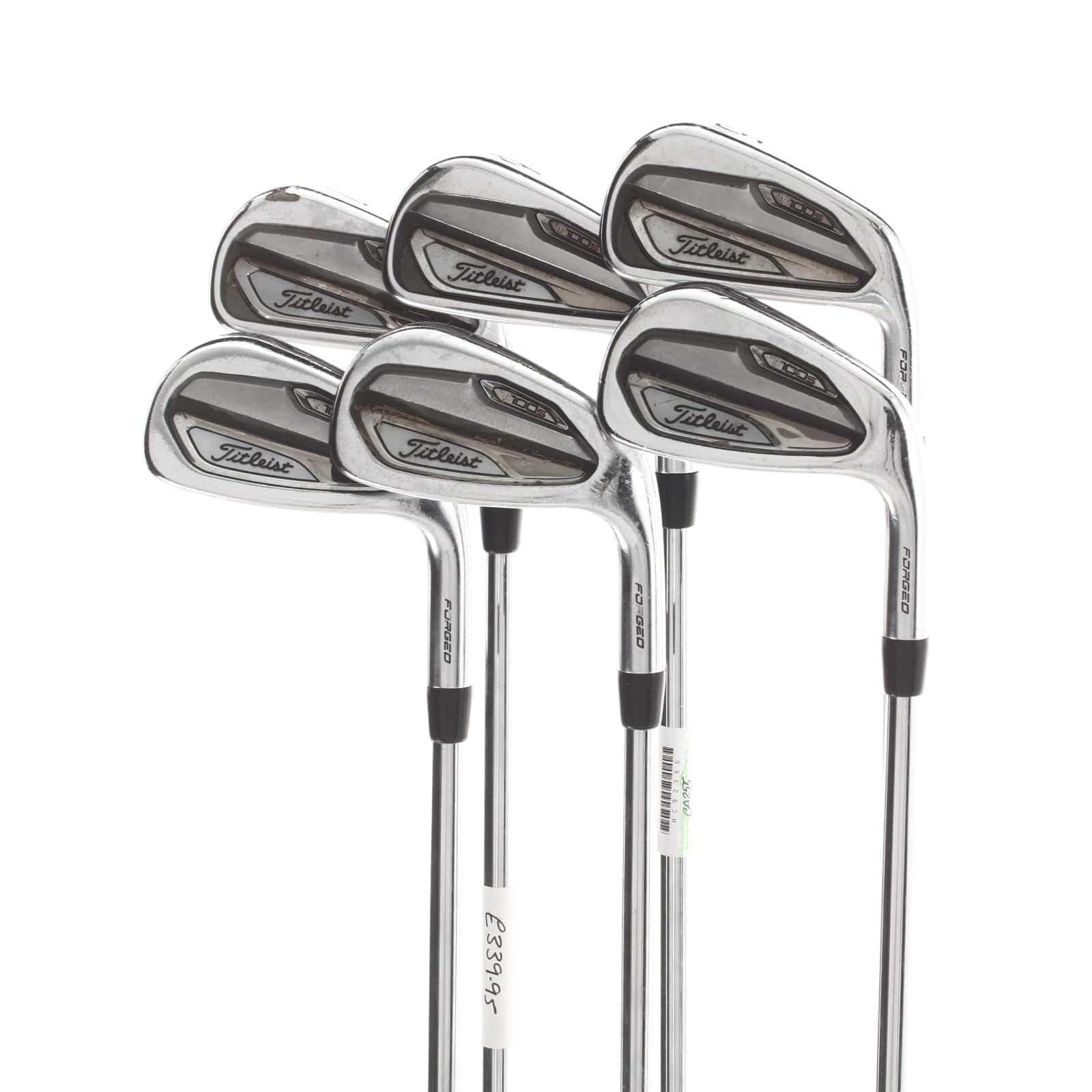 Titleist T100s Steel Mens Right Hand Irons 5-PW Stiff - ATM Tour White S300