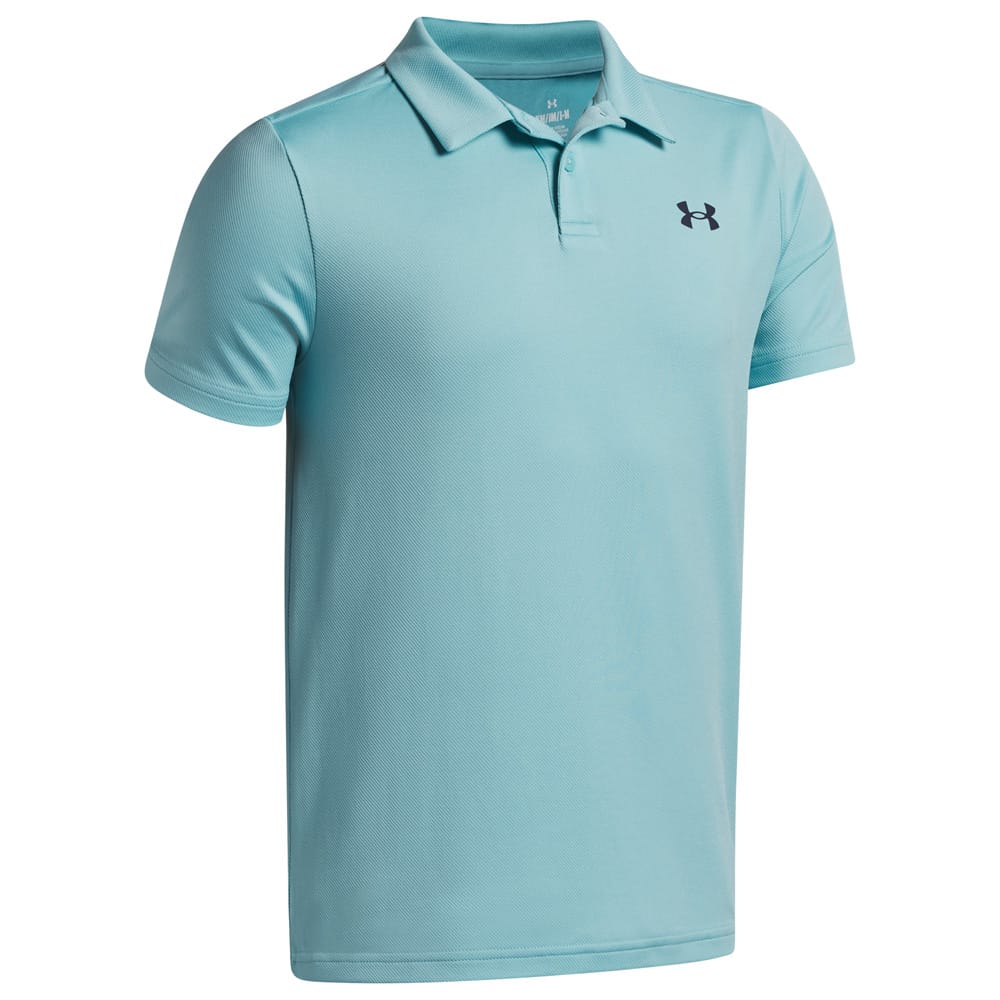 Under Armour Boys Matchplay Polo Shirt - Blue Haze/Midnight Navy - Image 3