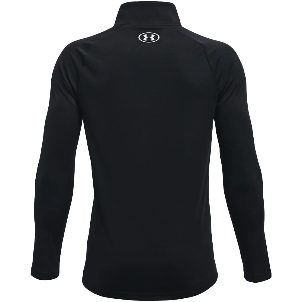 Under Armour Boys' Tech™ 2.0 1/4 Zip Pullover - Black/White - Image 2